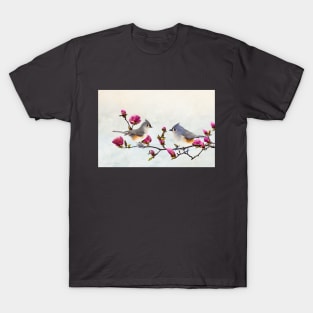 Tufted Titmice on Magnolia Branch T-Shirt